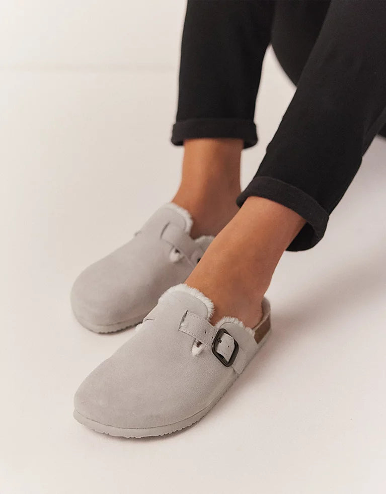 Suede Mule Corkbed Slippers