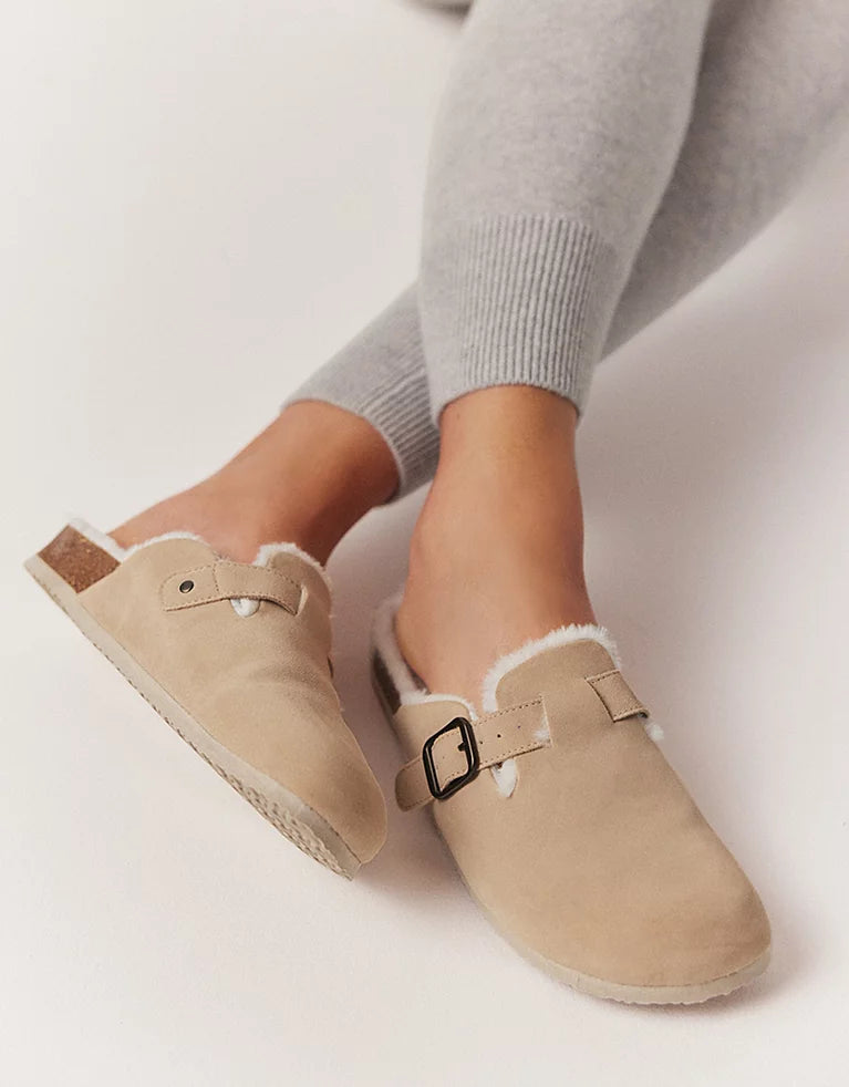 Suede Mule Corkbed Slippers