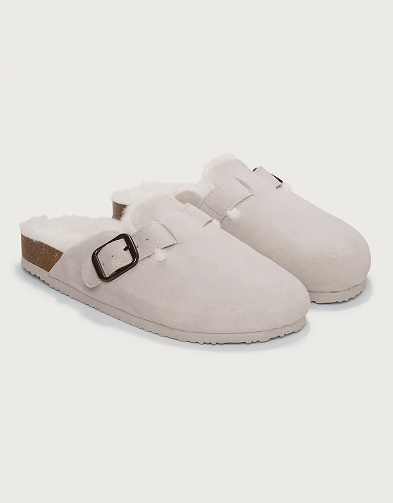 Suede Mule Corkbed Slippers